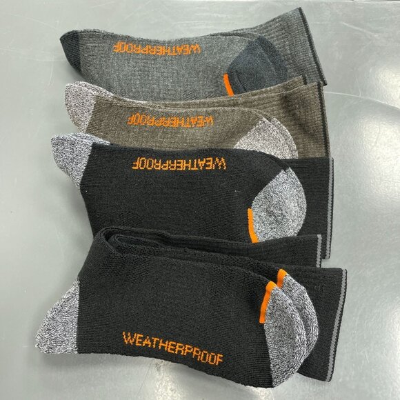 NEW Weatherproof Vintage 4-Pack Men's Size 6-12 Wool Blend Crew Socks Outdoor - Picture 2 of 7